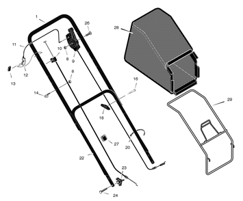 Part Location Diagram of 1101547 Murray Complete, Frame & Bag